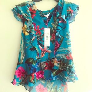 New Parker Floral Sleeveless Blouse